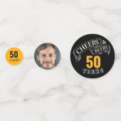 Zwarte goudkaas en bier van elke leeftijd confetti (Achterkanten)