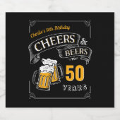 Zwarte goudkaas en bier van elke leeftijd etiket (Enkel label)