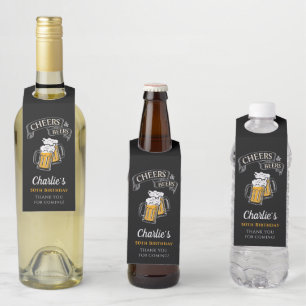 Zwarte goudkaas en bier van elke leeftijd flessenhanger