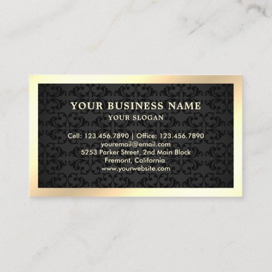 Zwarte goudkaas plakkaatkaas visitekaartje (Achterkant)