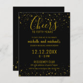 Zwarte goudkaas tot 50 jaar gouden Jubileum (Voorkant / Achterkant)