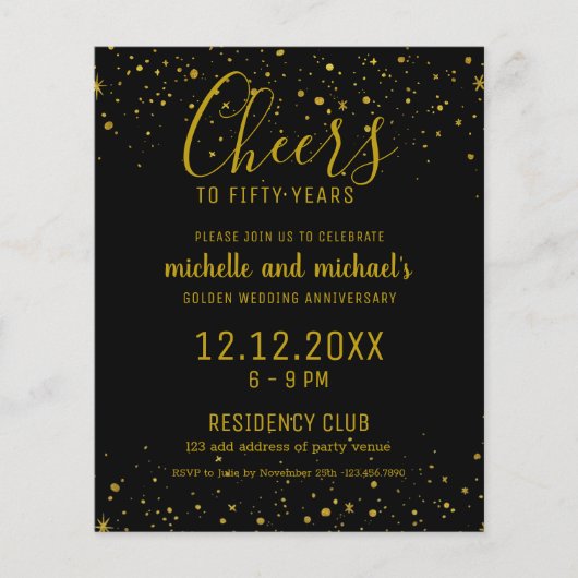 Zwarte goudkaas tot 50 jaar gouden Jubileum (Voorkant)