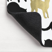 Zwarte goudkatten muismat (Hoek)