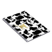 Zwarte goudkatten notitieboek (Rechterzijde)