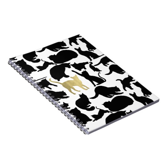Zwarte goudkatten notitieboek (Rechterzijde)