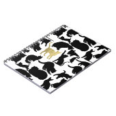 Zwarte goudkatten notitieboek (Linkerzijde)