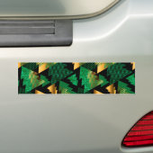 zwarte goudkerstbomen bumpersticker (Op auto)