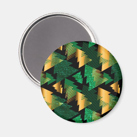 zwarte goudkerstbomen magneet (Voorkant / Achterkant)