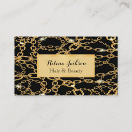 Zwarte goudketens, luxe juwelen klassiek visitekaartje