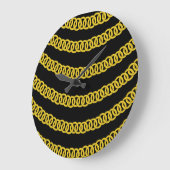 Zwarte goudketting grote klok (Hoek)