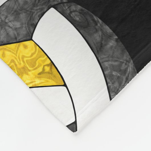 zwarte goudkleuren meisjes Ik hou van volleybal Fleece Deken (Hoek)