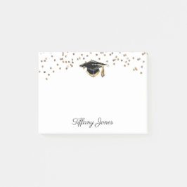 Zwarte & goudkleurige kap met Gold Glitter Post-it® Notes