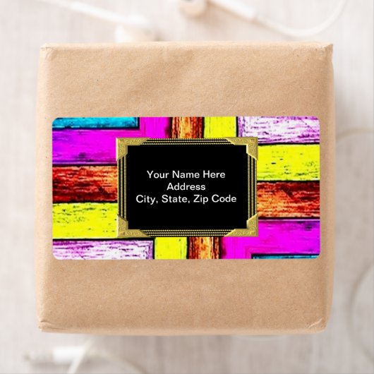 Zwarte goudkleurige monogram labels (Insitu)