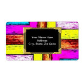 Zwarte goudkleurige monogram labels (Voorkant)