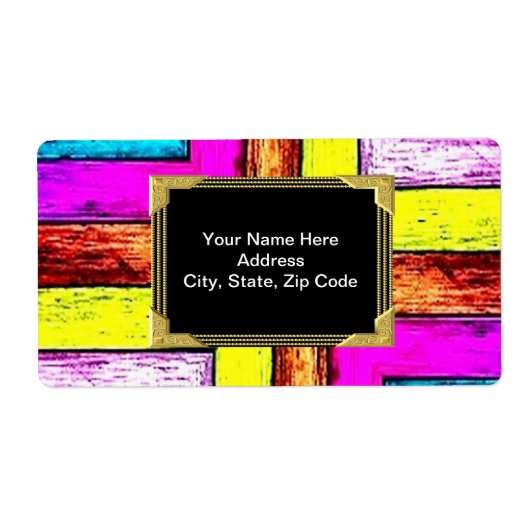 Zwarte goudkleurige monogram labels (Voorkant)