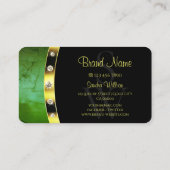 Zwarte goudkleurige zwarte marmer-Initialen en dia Visitekaartje (Achterkant)