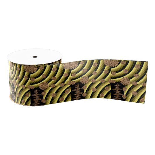 zwarte goudlint grosgrain lint (Spoel)