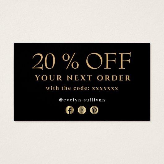 Zwarte goudmakerij dank je creditcard visitekaartje (Achterkant)