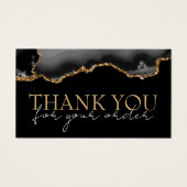 Zwarte goudmakerij dank je creditcard visitekaartje (Voorkant)