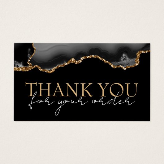 Zwarte goudmakerij dank je creditcard visitekaartje (Voorkant)