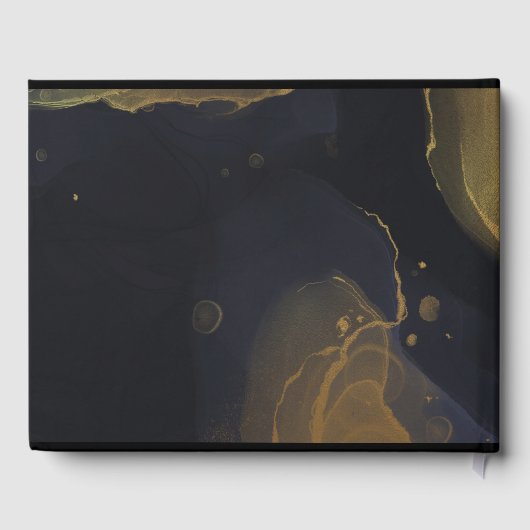 zwarte & goudmarmer gastenboek (Achterkant)