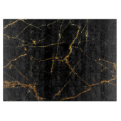 Zwarte goudmarmer snijplank (Voorkant)