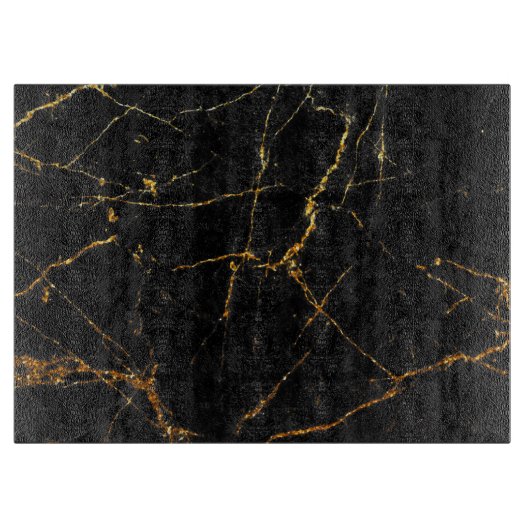 Zwarte goudmarmer snijplank (Voorkant)