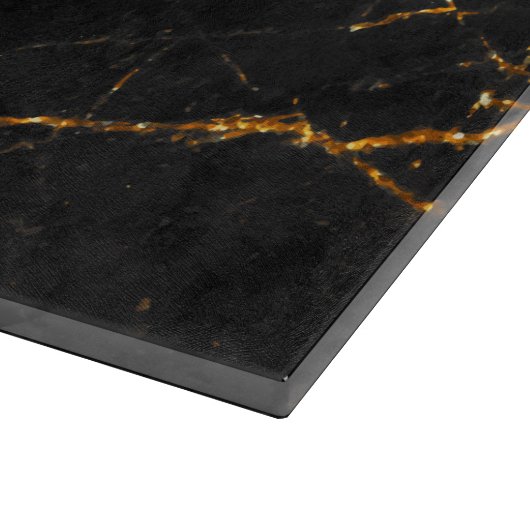 Zwarte goudmarmer snijplank (Hoek)