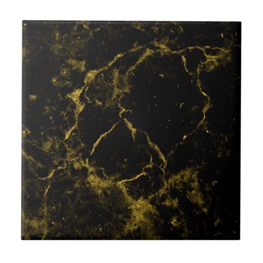 Zwarte goudmarmer tegeltje (Voorkant)