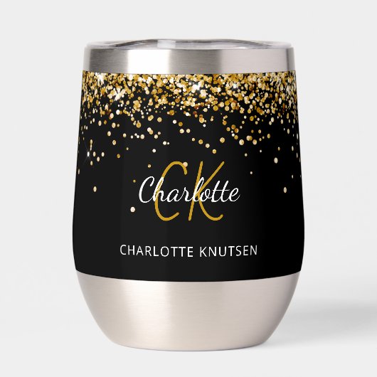 Zwarte goudmonogram (Achterkant)