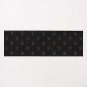 Zwarte goudmonogram initiaal moderne elegant yogamat (Voorkant (horizontaal))