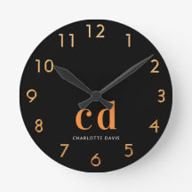 Zwarte goudmonogram initiaal