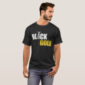 Zwarte goudolie t-shirt (Voorkant volledig)