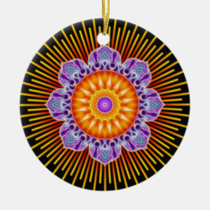 Zwarte goudpaars keramisch ornament