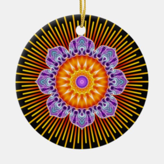 Zwarte goudpaars keramisch ornament (Voorkant)