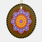 Zwarte goudpaars keramisch ornament (Links)