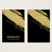 Zwarte goudpenseel met schermkaarten visitekaartje (Voorkant /achterkant)