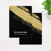 Zwarte goudpenseel met schermkaarten visitekaartje (Bureau)