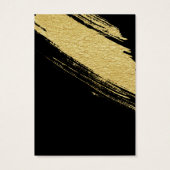 Zwarte goudpenseel met schermkaarten visitekaartje (Achterkant)