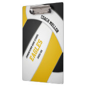 zwarte goudplodkleuren volleybalcoach klembord (Links)