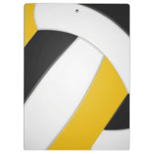 zwarte goudplodkleuren volleybalcoach klembord (Achterkant)