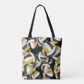 zwarte goudplodkleuren volleybalcoach tote bag (Achterkant)
