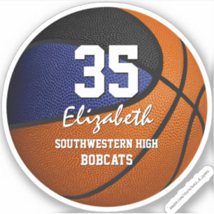 zwarte goudploeg kleuren kinder basketbalsticker sticker