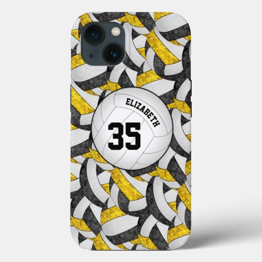 zwarte goudplots met cadeaus volleybal meisjes Case-Mate iPhone case (Achterkant)