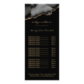 zwarte goudprijslijst - rackkaart reclamekaart (Voorkant)