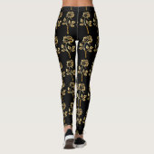 Zwarte goudRoos Leggings (Achterkant)
