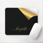 Zwarte goudscheurtje, moderne elegante naam weghal muismat (Met muis)