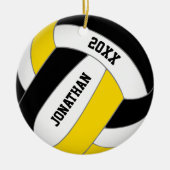 zwarte goudsportploeg kent volleybal keramisch ornament (Voorkant)