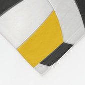 zwarte goudsportruimte Ik hou van volleybalpatroon Fleece Deken (Hoek)