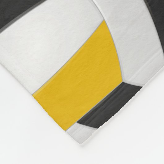 zwarte goudsportruimte Ik hou van volleybalpatroon Fleece Deken (Hoek)